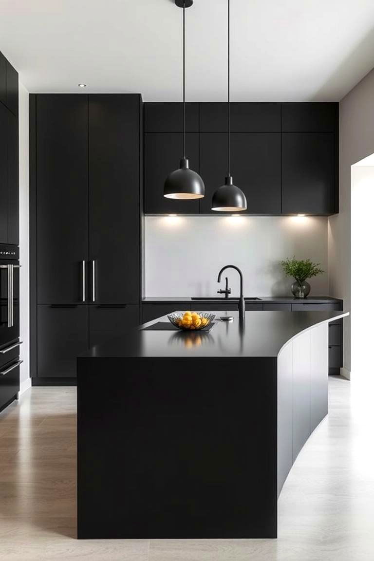 Backlit Onyx Opulence - 24 Waterfall Kitchen Island Ideas