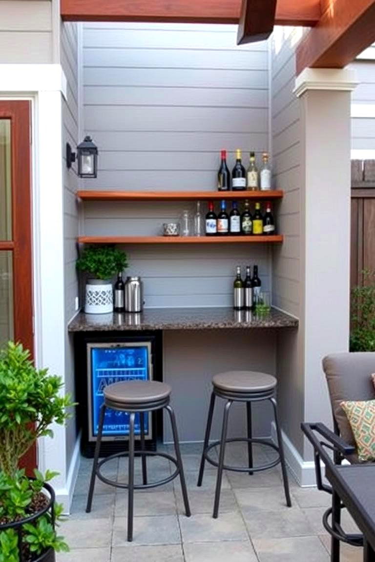 Backyard Bar Corner - 24 Corner Patio Ideas