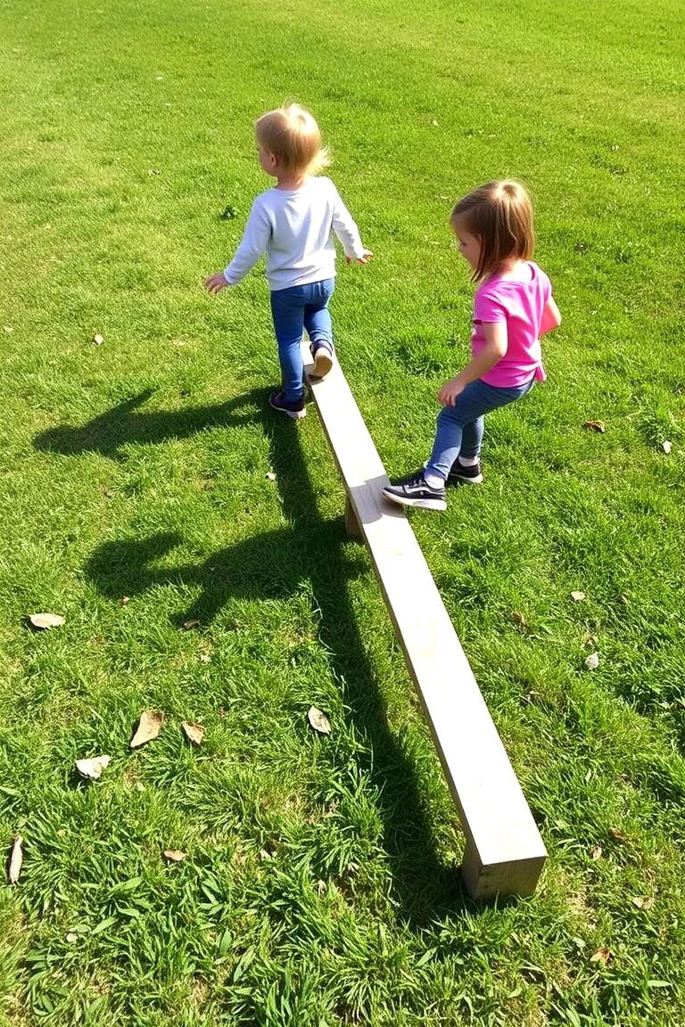 Balance Beam Course - 24 Backyard Playground Ideas