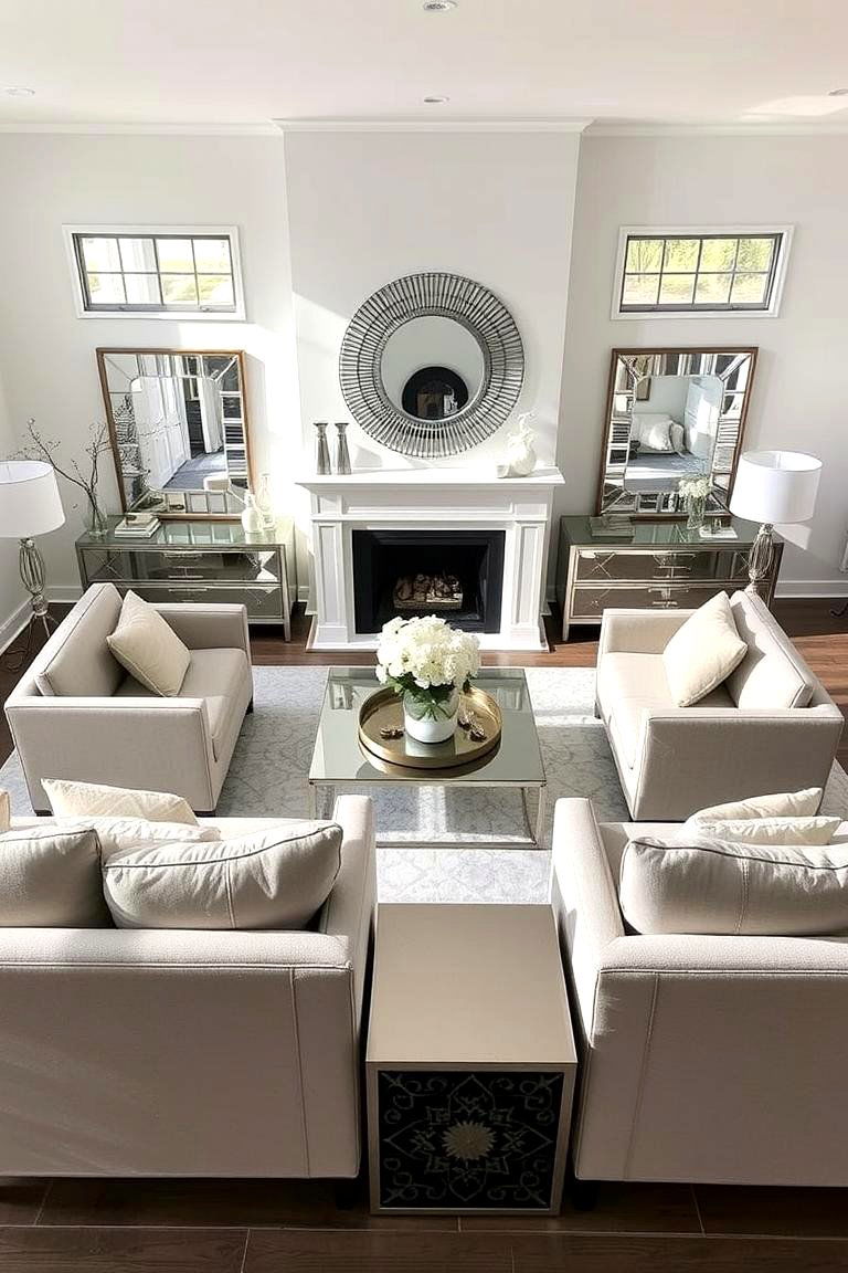 Balanced Furniture Layout - 24 Symmetrical Living Room Ideas