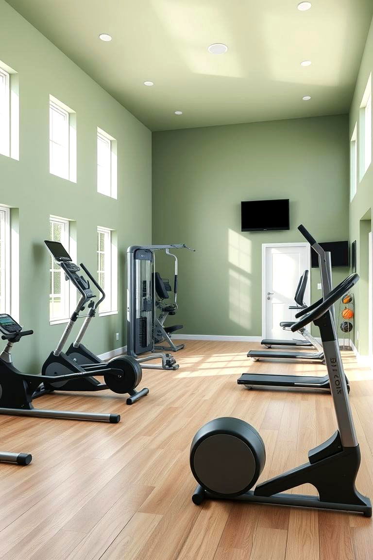 Balanced Home Gym - 24 Sage Green Paint Color Ideas