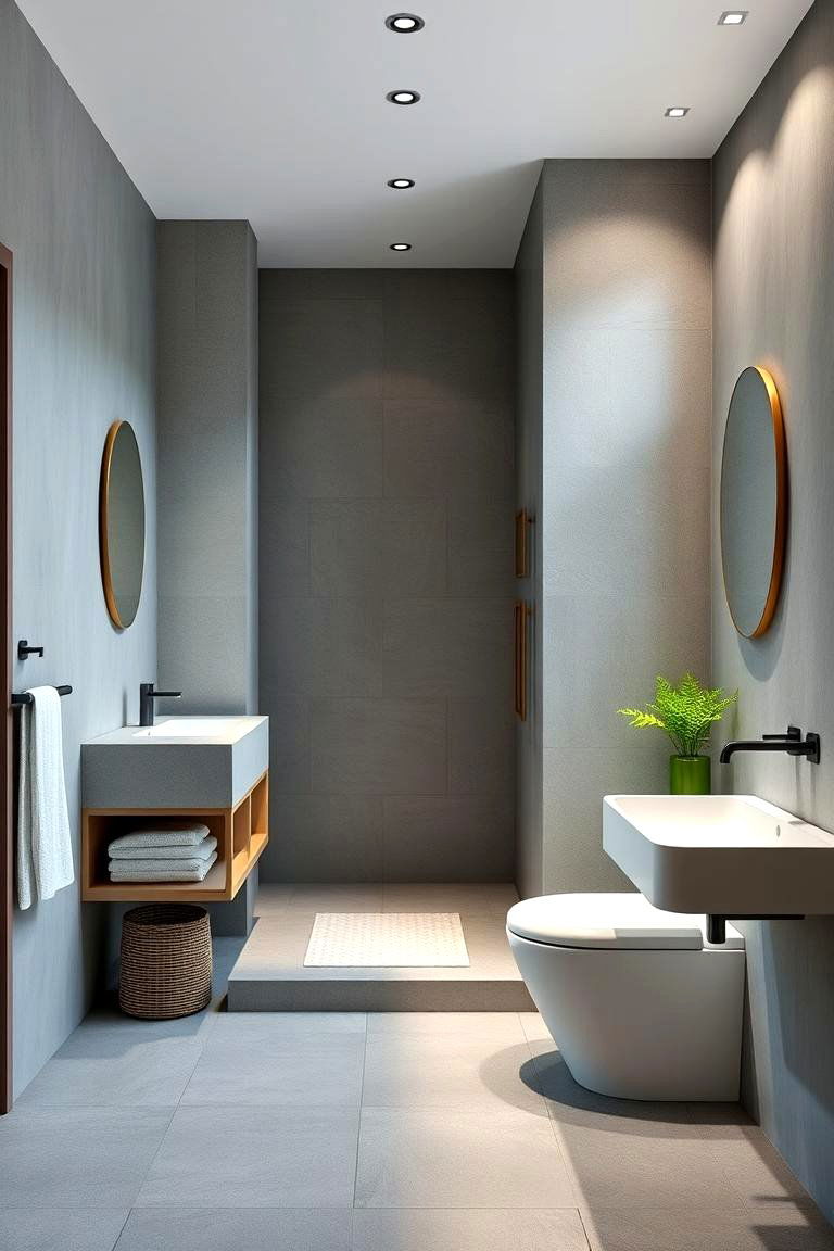Balanced Serenity - 24 Green and Grey Bathroom Ideas