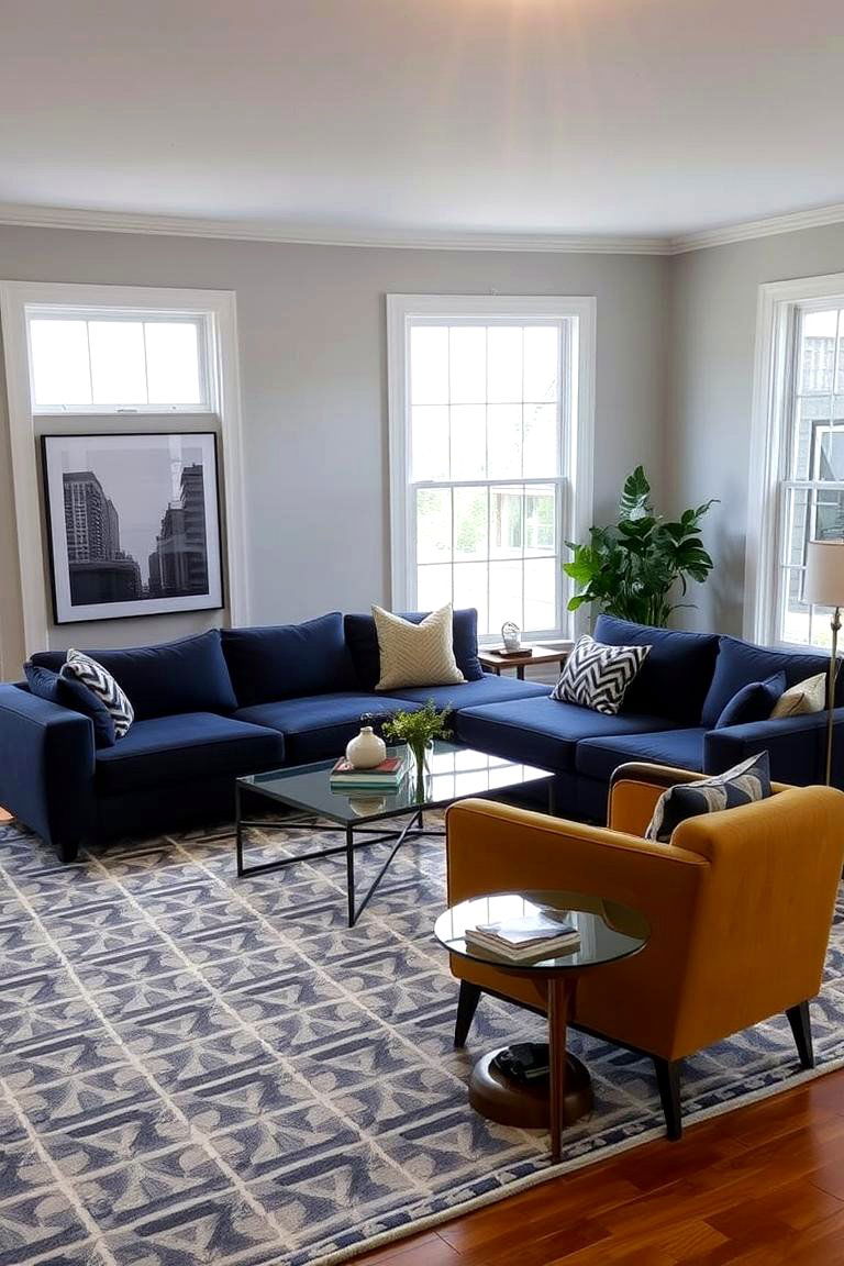 Balancing Comfort with an L Shaped Sofa and Armchair - 24 Living Room Layout Ideas