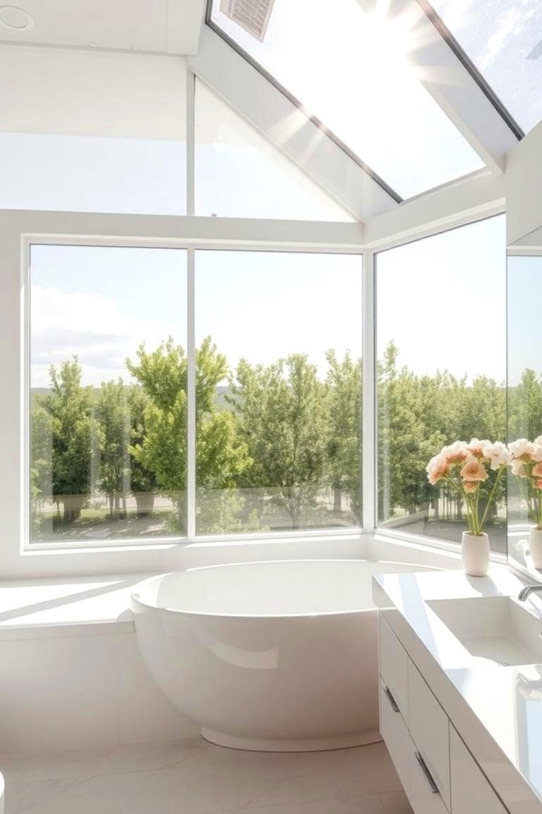 Balancing Natural Light - 24 Tropical Bathroom Ideas