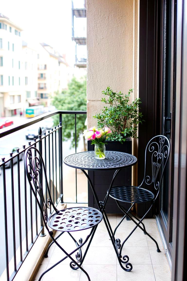 Balcony Bistro Set - 24 Outdoor Dining Area Ideas