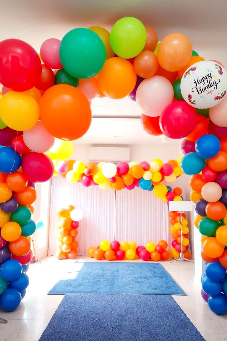 Balloon Archway Extravaganza - 24 Birthday Decoration Ideas