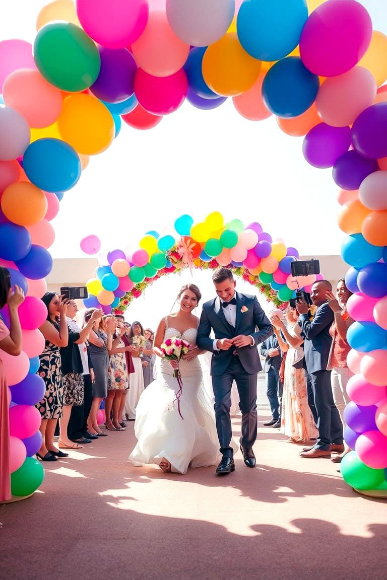 Balloon Archway - 24 Wedding Send-off Ideas
