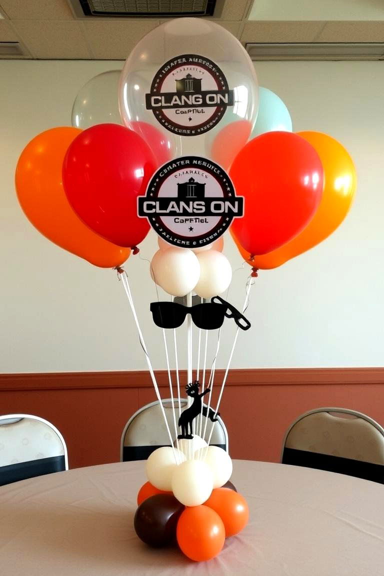Balloon Base with Custom Elements - 24 Balloon Centerpiece Ideas