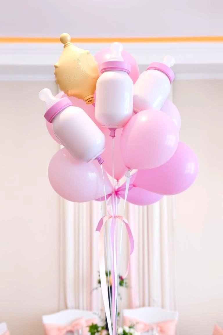 Balloon Bouquet Centerpiece - 24 Baby Shower Centerpiece Ideas