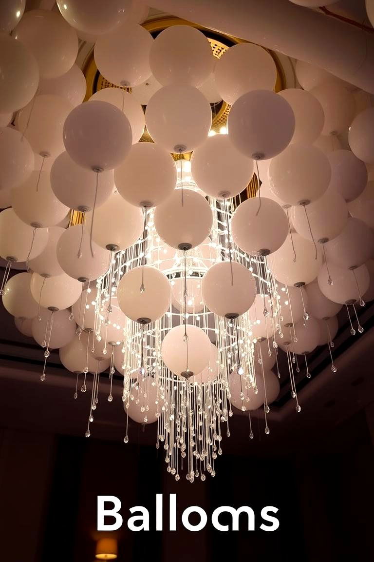 Balloon Chandelier - 24 Balloon Centerpiece Ideas