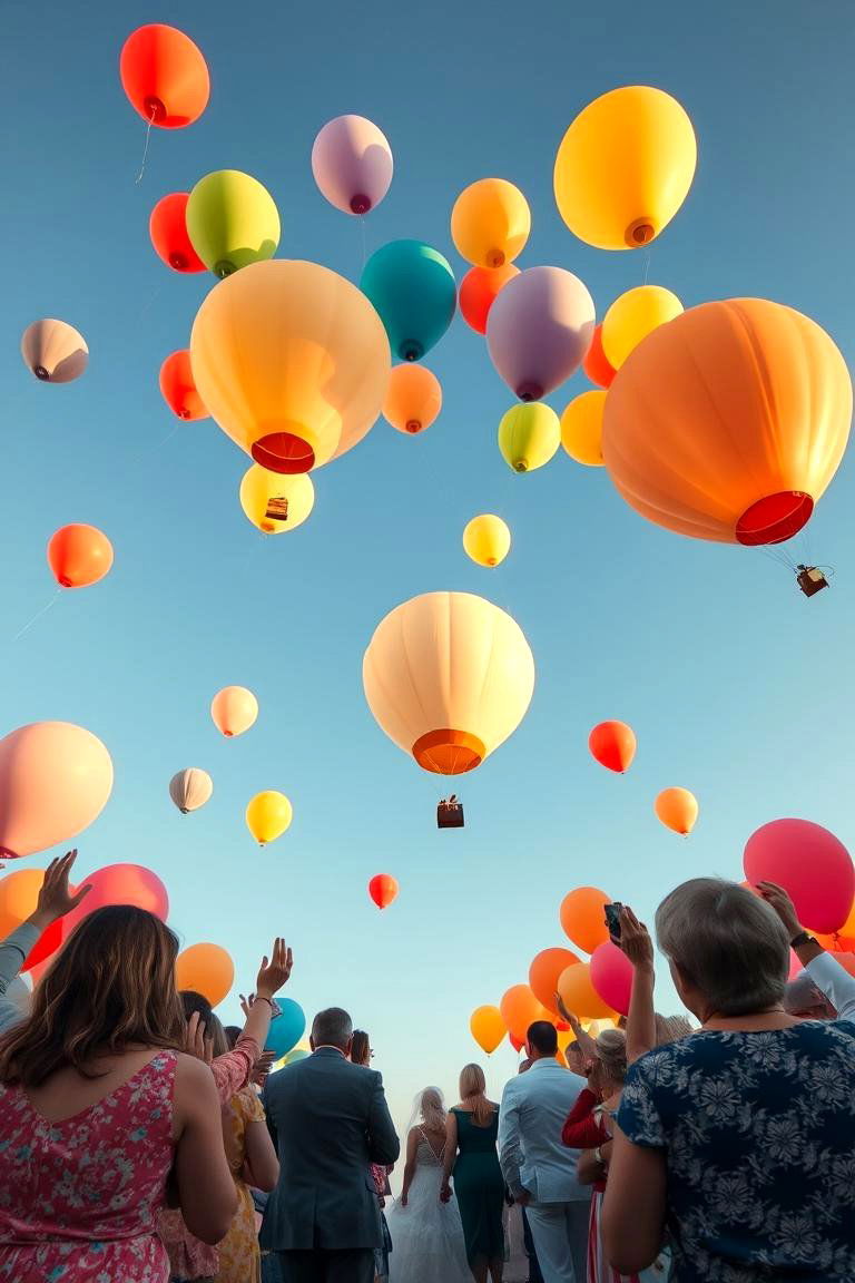 Balloon Release - 24 Wedding Send-off Ideas