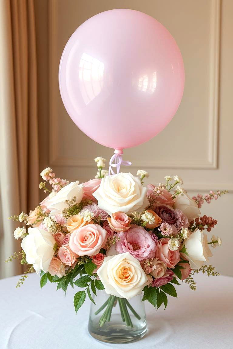 Balloon and Floral Fusion - 24 Balloon Centerpiece Ideas