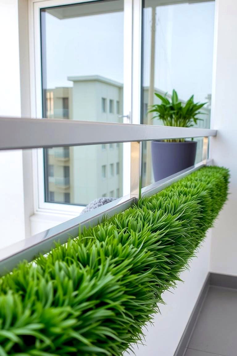 Balustrade Border - 24 Artificial Grass Balcony Design