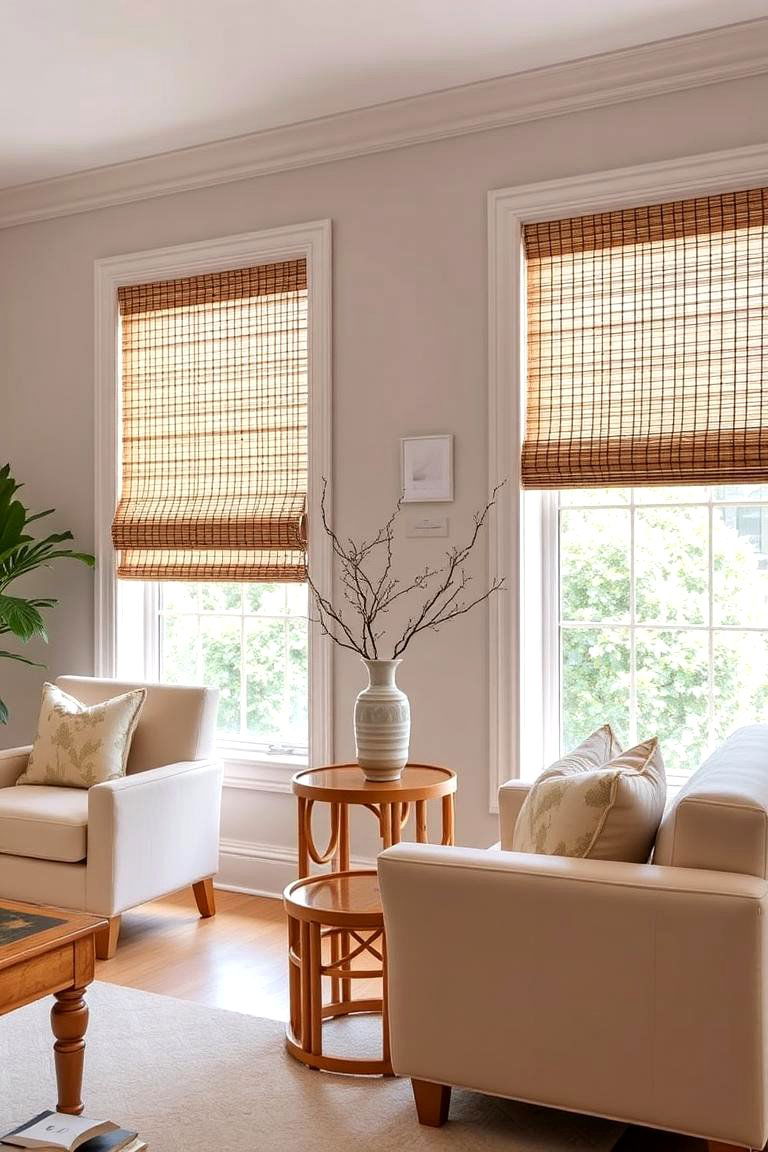 Bamboo Accent Elegance - 24 Japanese Style Living Room Ideas