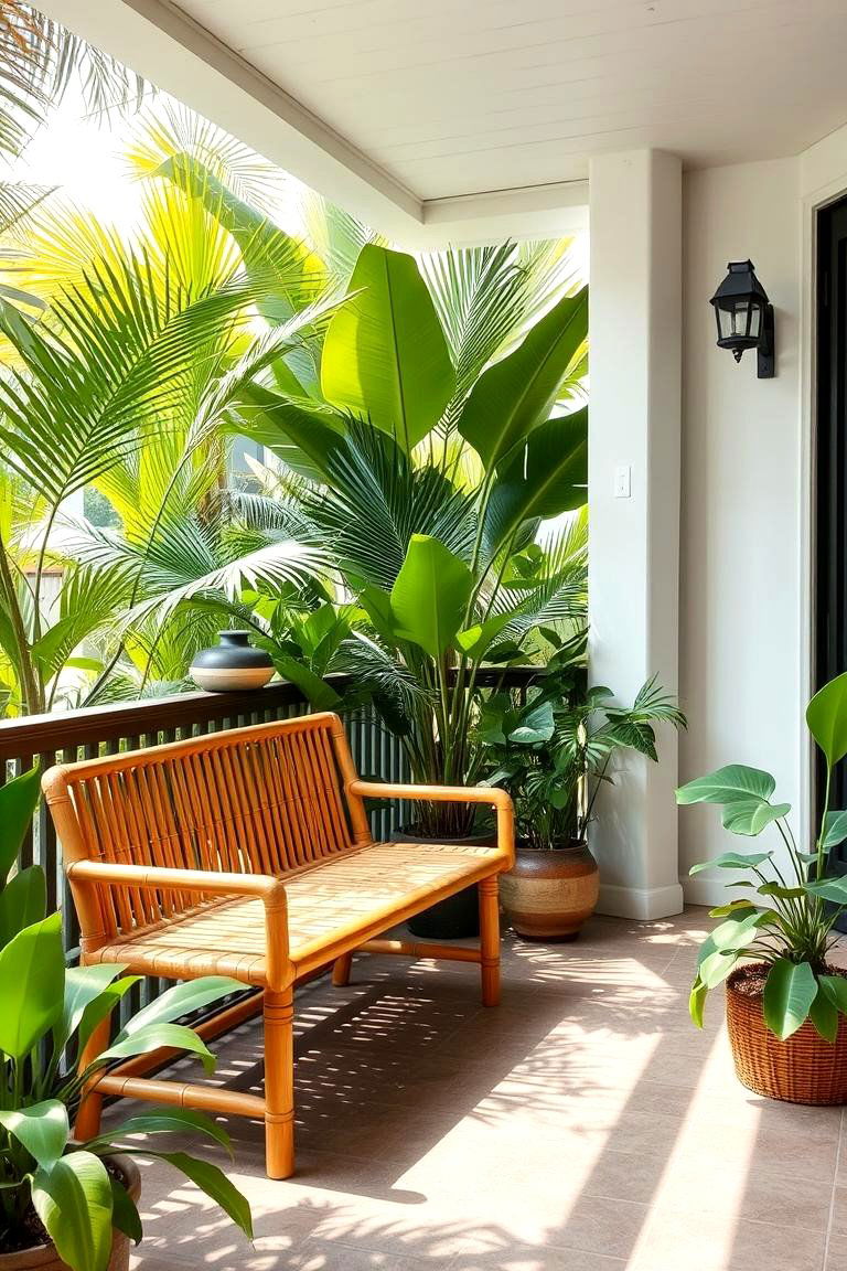Bamboo Bench for an Eco Friendly Option - 24 Front Porch Bench Ideas