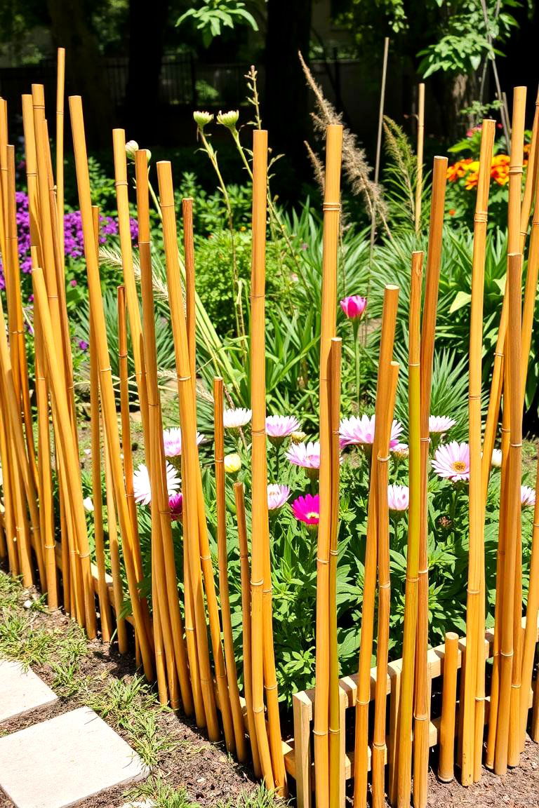 Bamboo Edging - 24 Modern Garden Edging Ideas