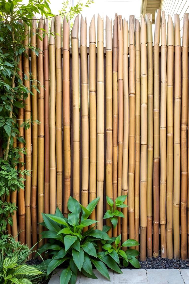 Bamboo Fencing for a Natural Barrier - 24 Patio Privacy Ideas