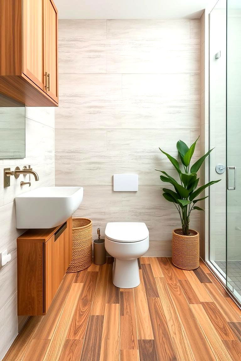 Bamboo Flooring - 24 Bathroom Flooring Ideas