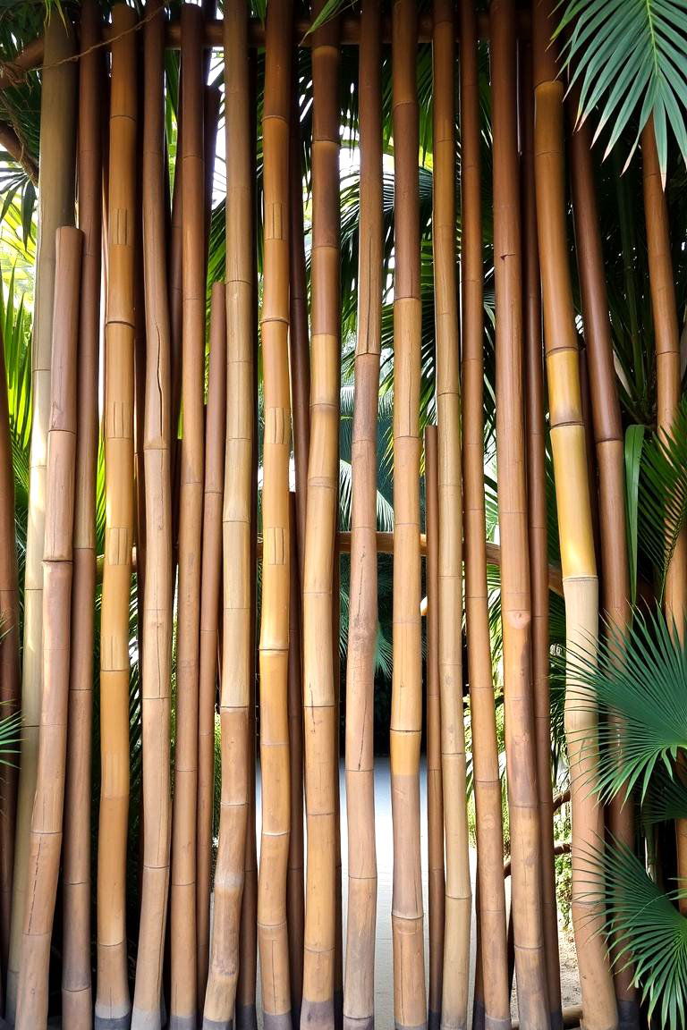 Bamboo Gate for a Natural Look - 24 Fence Gate Ideas