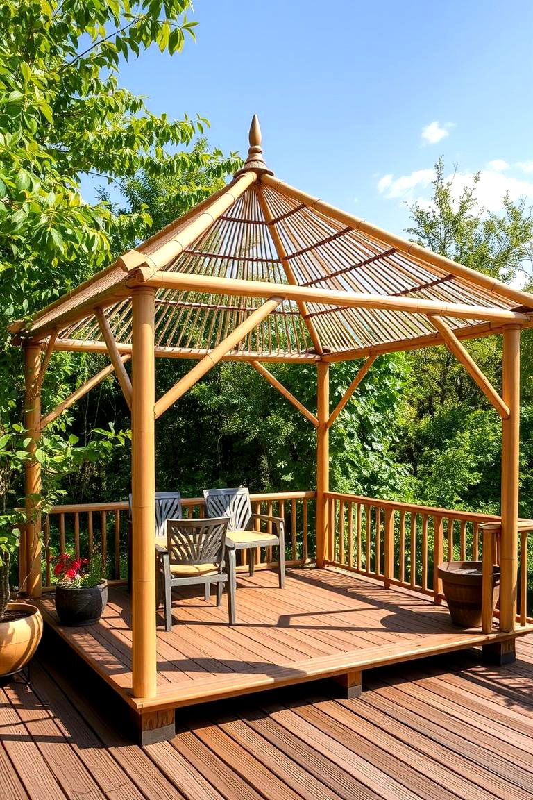 Bamboo Gazebo - 24 Gazebo on Deck Ideas