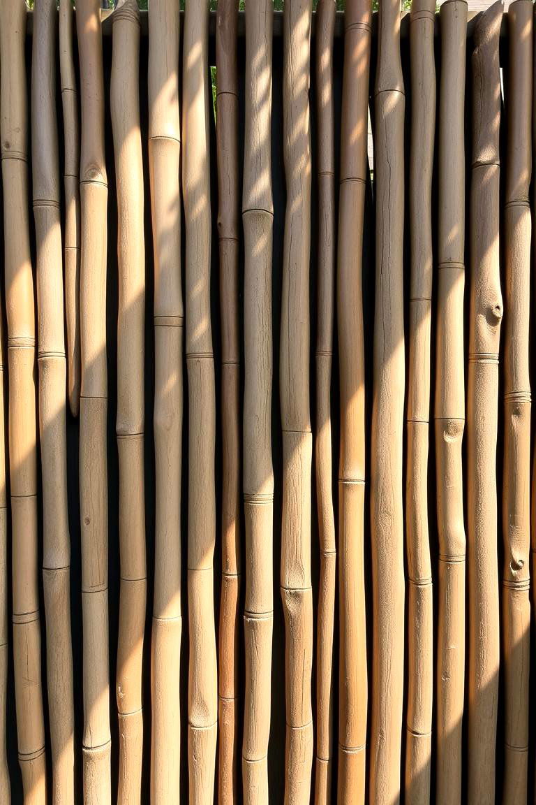 Bamboo Inspired Wood Fence - 24 Wood Fence Ideas
