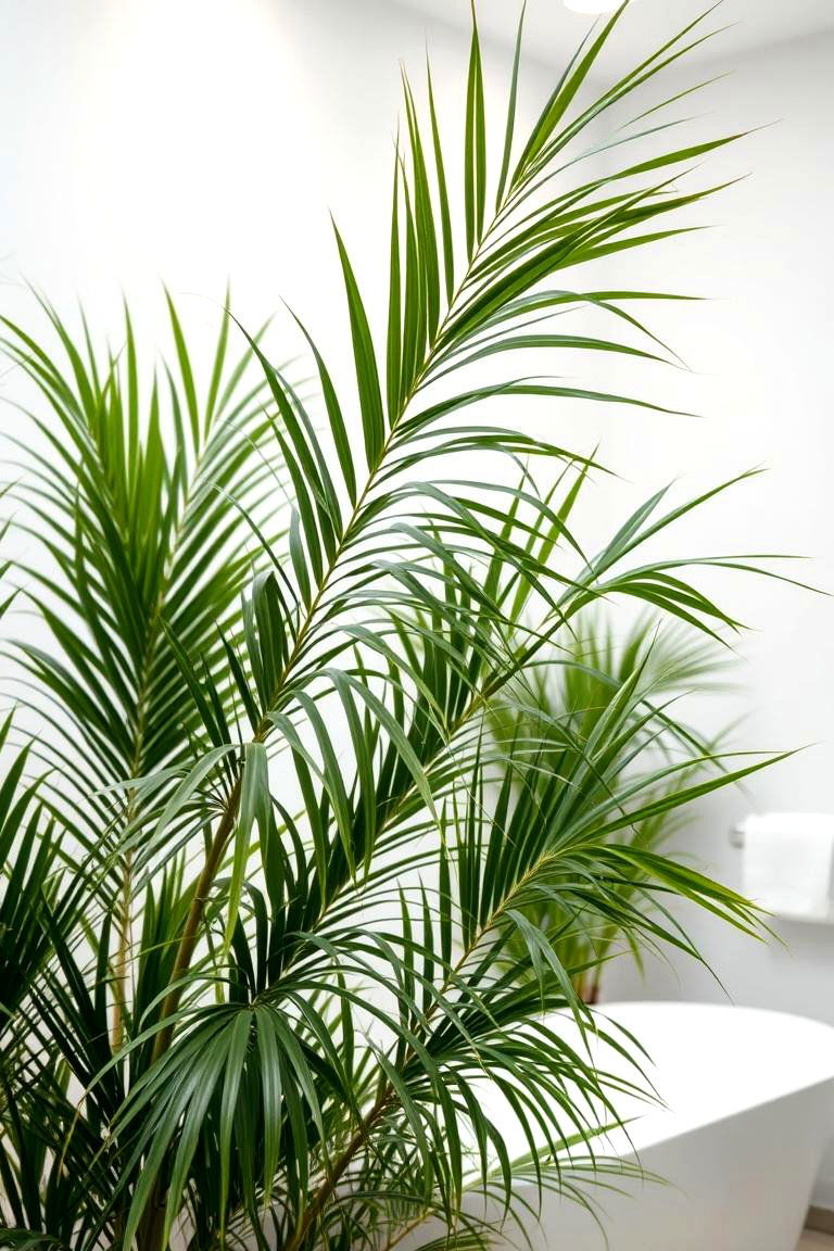 Bamboo Palm Escape - 24 Best Plants for Bathroom