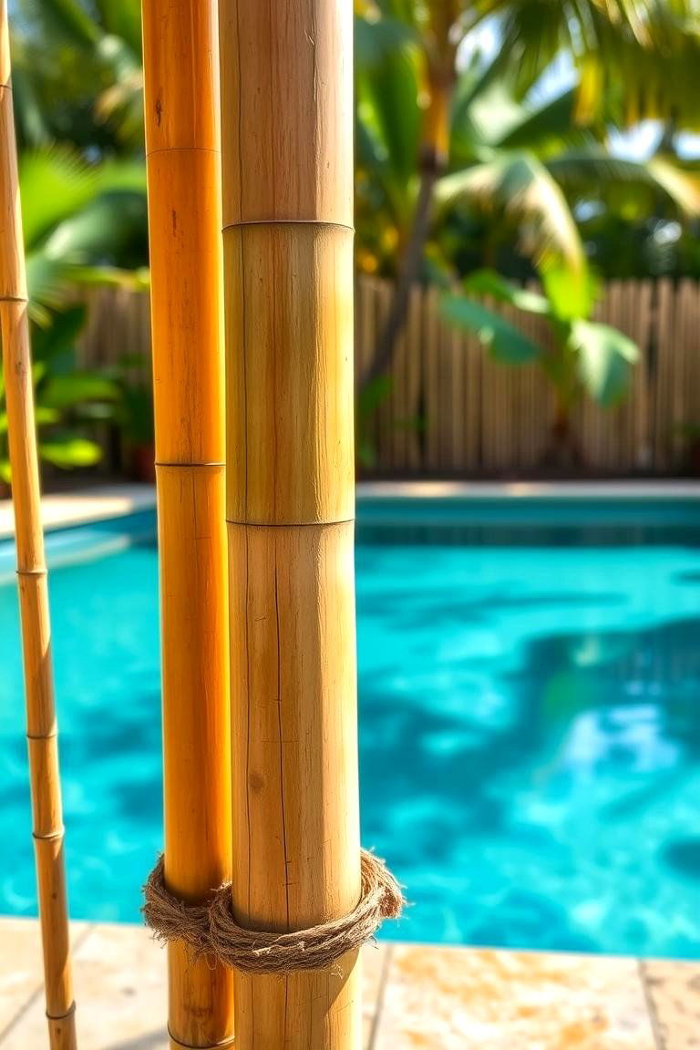 Bamboo Pool Fence - 24 Pool Fence Ideas