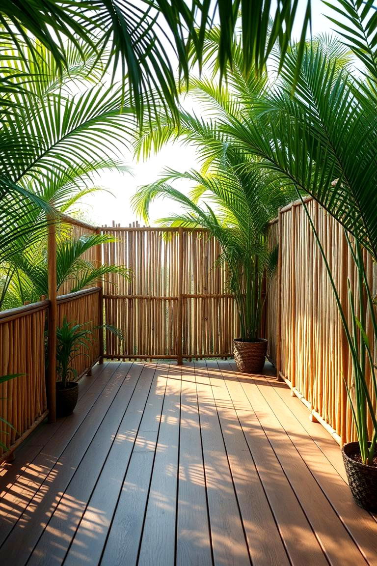 Bamboo Privacy Fencing - 24 Deck Privacy Ideas