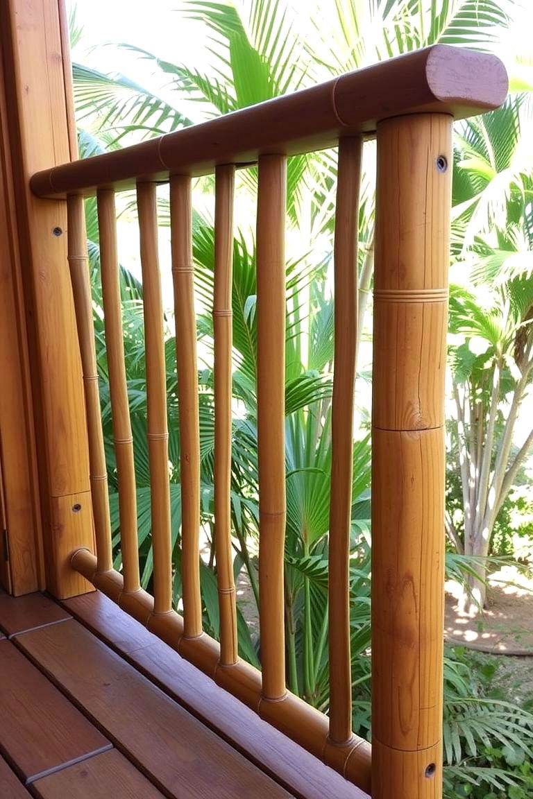 Bamboo Railing for a Natural Vibe - 24 Deck Railing Ideas