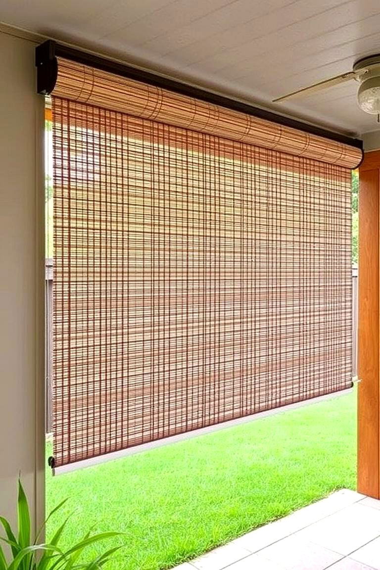 Bamboo Roll Up Screens for Flexibility - 24 Patio Privacy Ideas