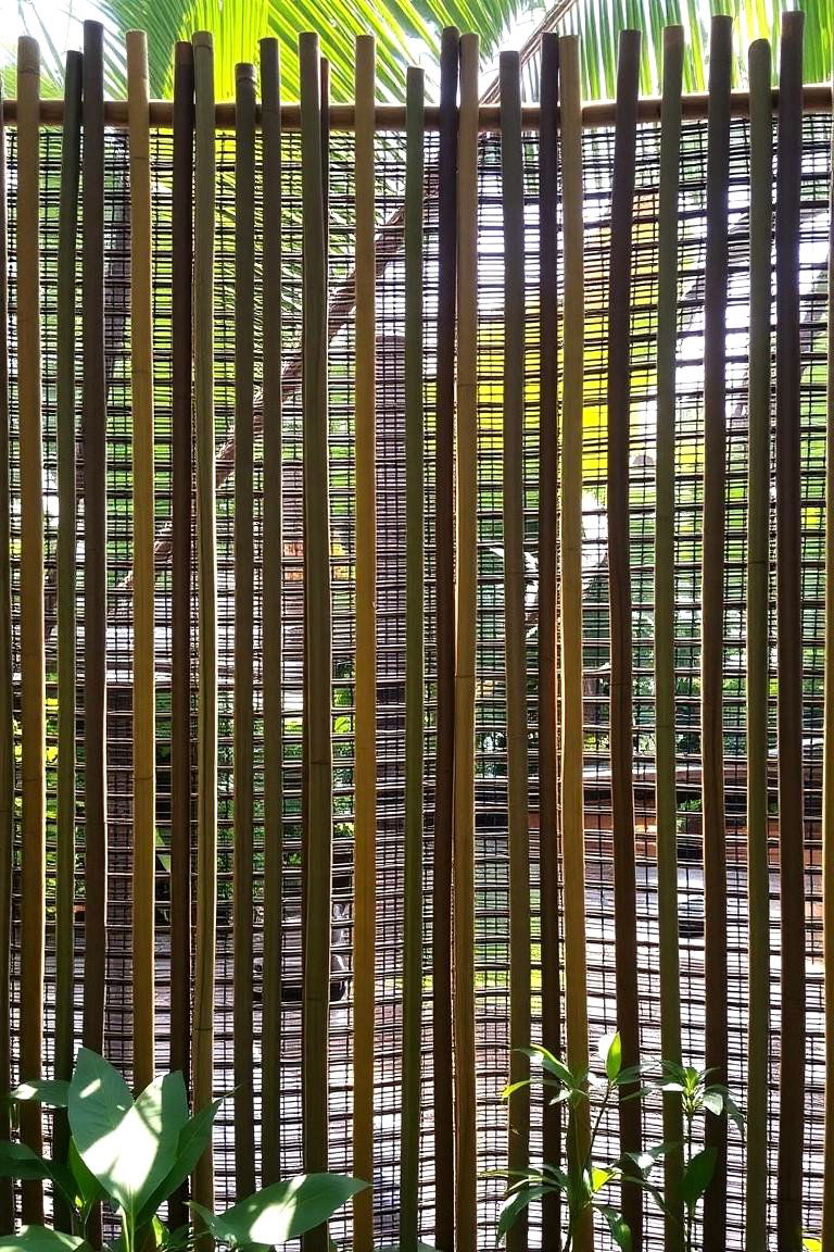 Bamboo Screen Divider - 24 Garden Divider Ideas