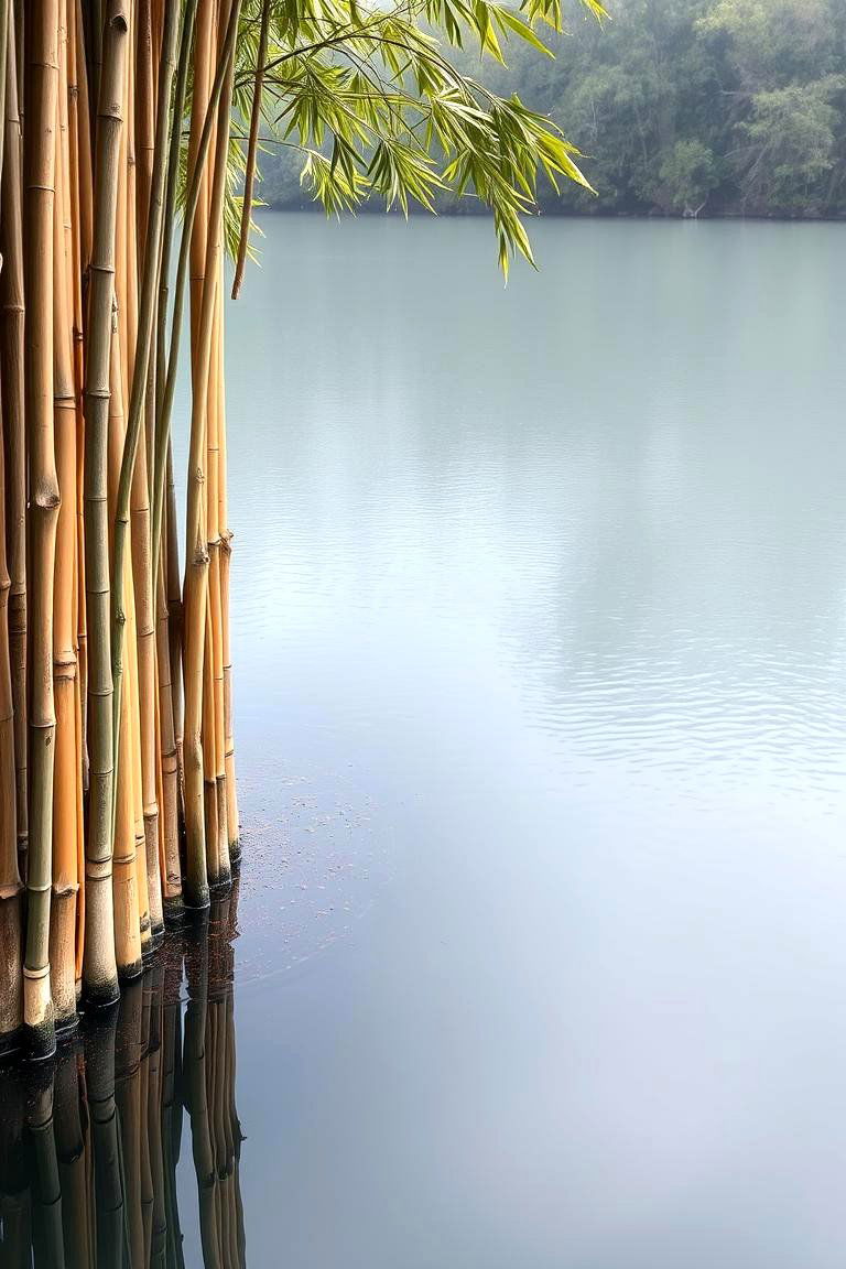 Bamboo Screen Serenity - 24 Pond Edging Ideas