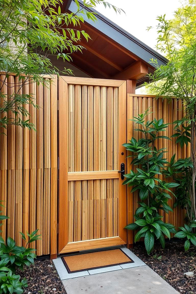 Bamboo Screens - 24 Front Door Privacy Ideas