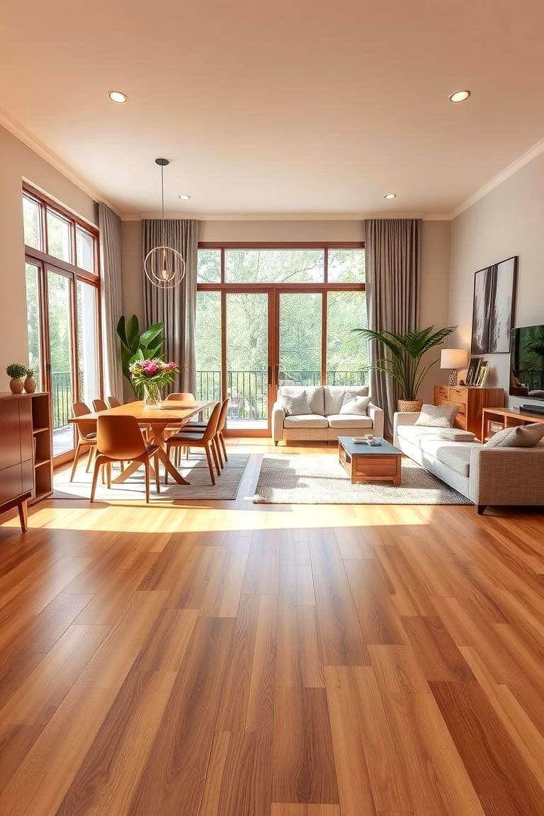 Bamboo Strand Woven Flooring - 24 Living Room Wood Floor Ideas