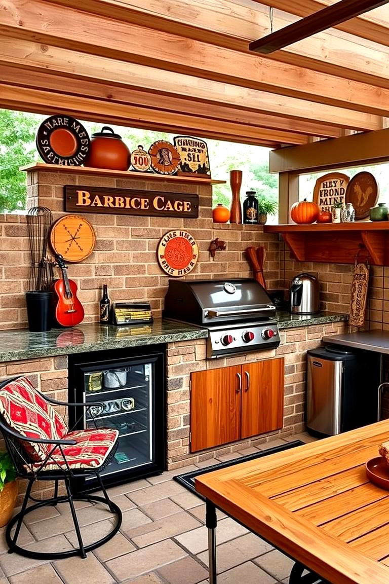 Barbecue Themed Man Cave - 24 Man Cave Design Ideas