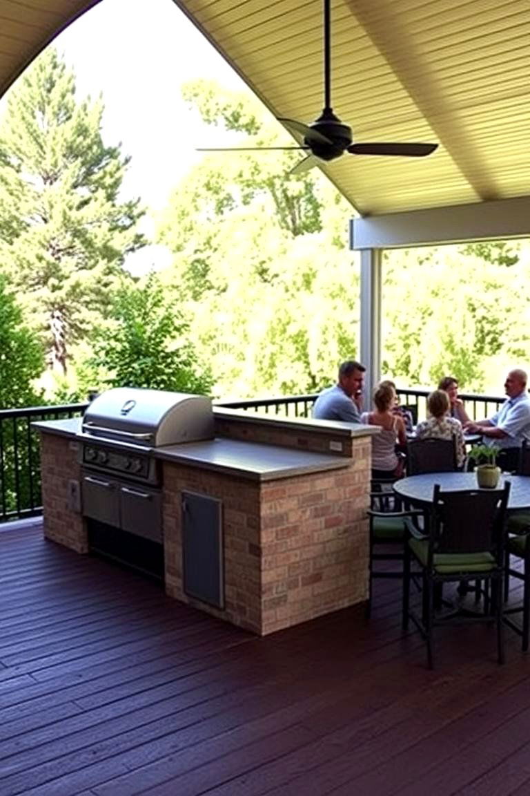 Barbecue and Dining Deck - 24 Backyard Deck Ideas
