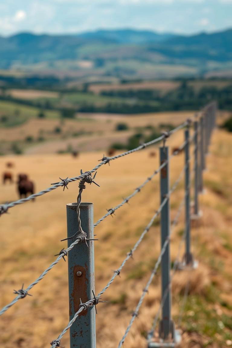 Barbed Wire Fence - 24 Farm Fence Ideas