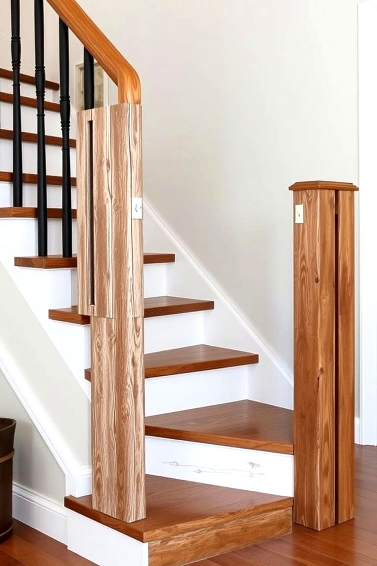 Barn Door Inspired Railings for a Farmhouse Statement - 24 Farmhouse Rustic Stair Railing Ideas