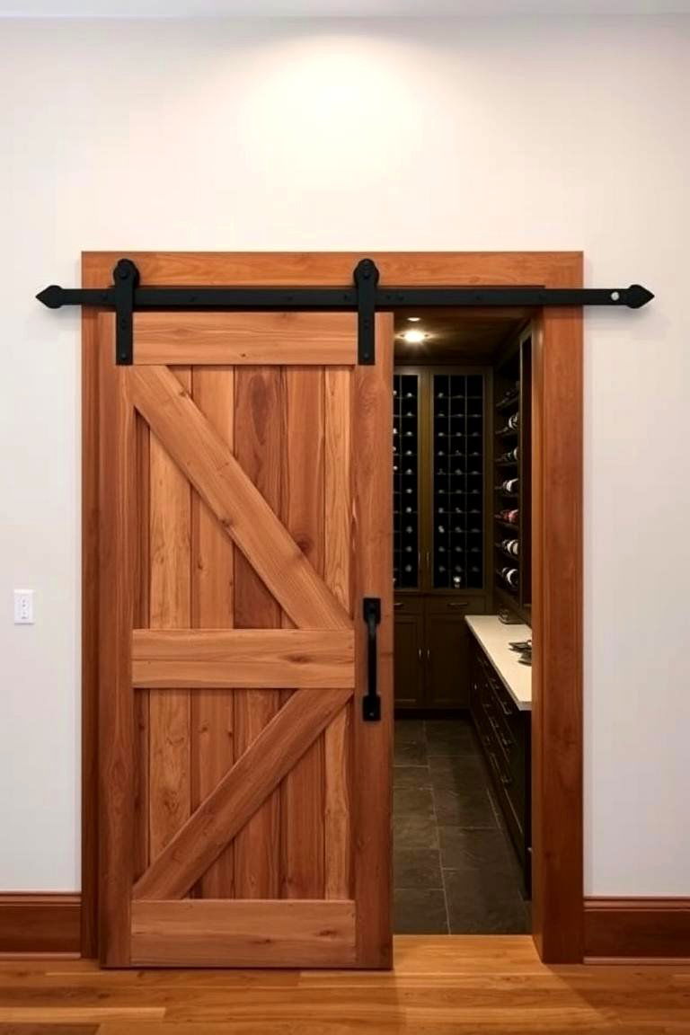 Barn Door for a Wine Cellar - 24 Barn Door Ideas