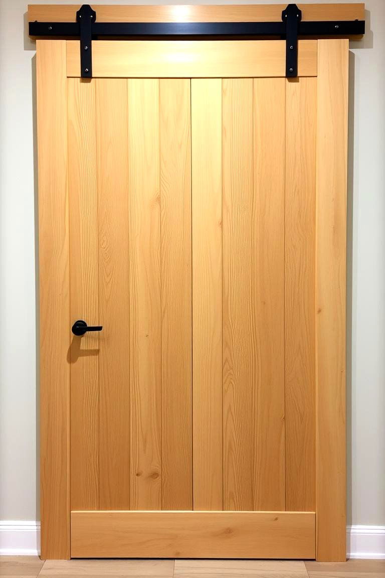 Barn Door with a Natural Finish - 24 Barn Door Ideas