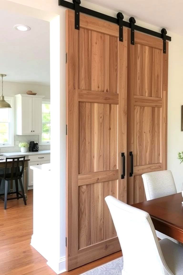 Barn Doors for a Rustic Statement - 24 Farmhouse Kitchen Ideas