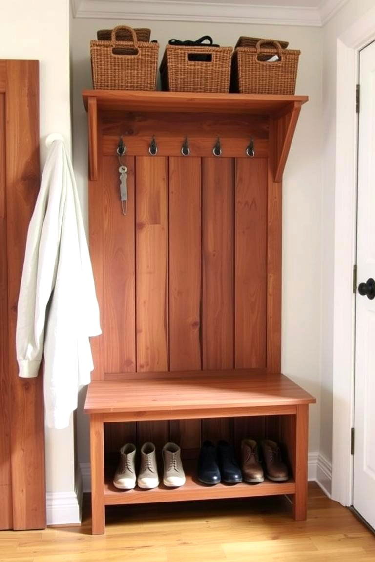 Barn Style Shoe Rack - 24 Farmhouse Mudroom Ideas