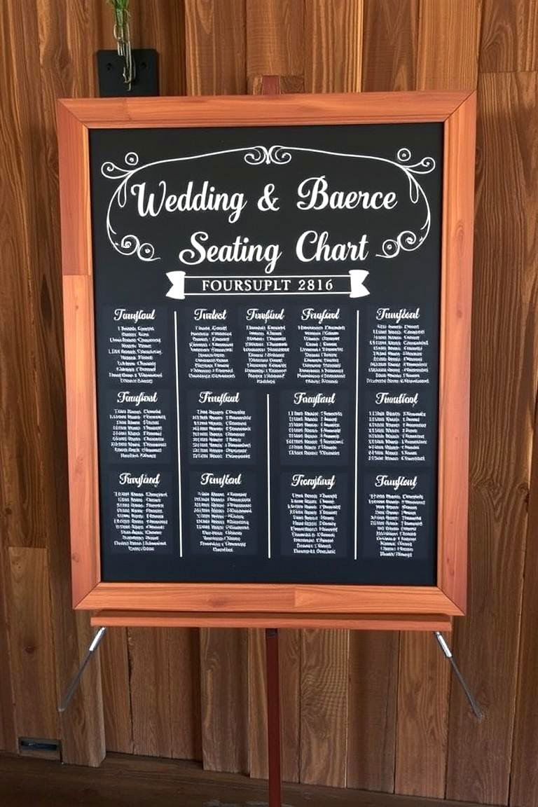 Barn Wedding Seating Chart - 24 Barn Wedding Ideas