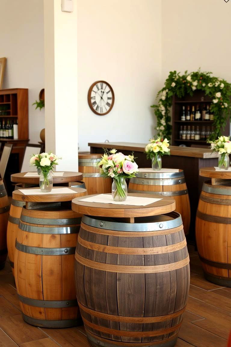 Barrel Bar Decor - 24 Western Wedding Ideas