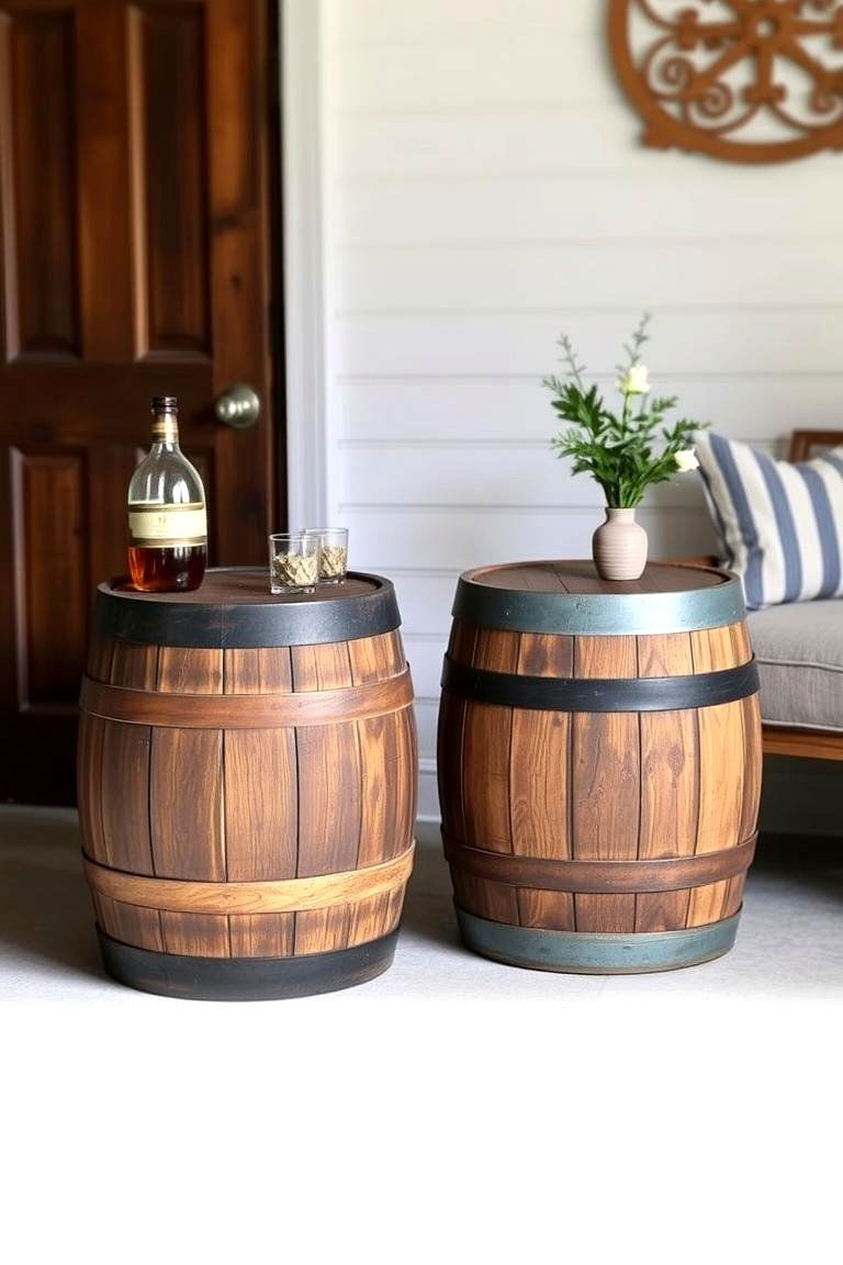 Barrel Side Tables - 24 Pirate-themed Bedroom Ideas