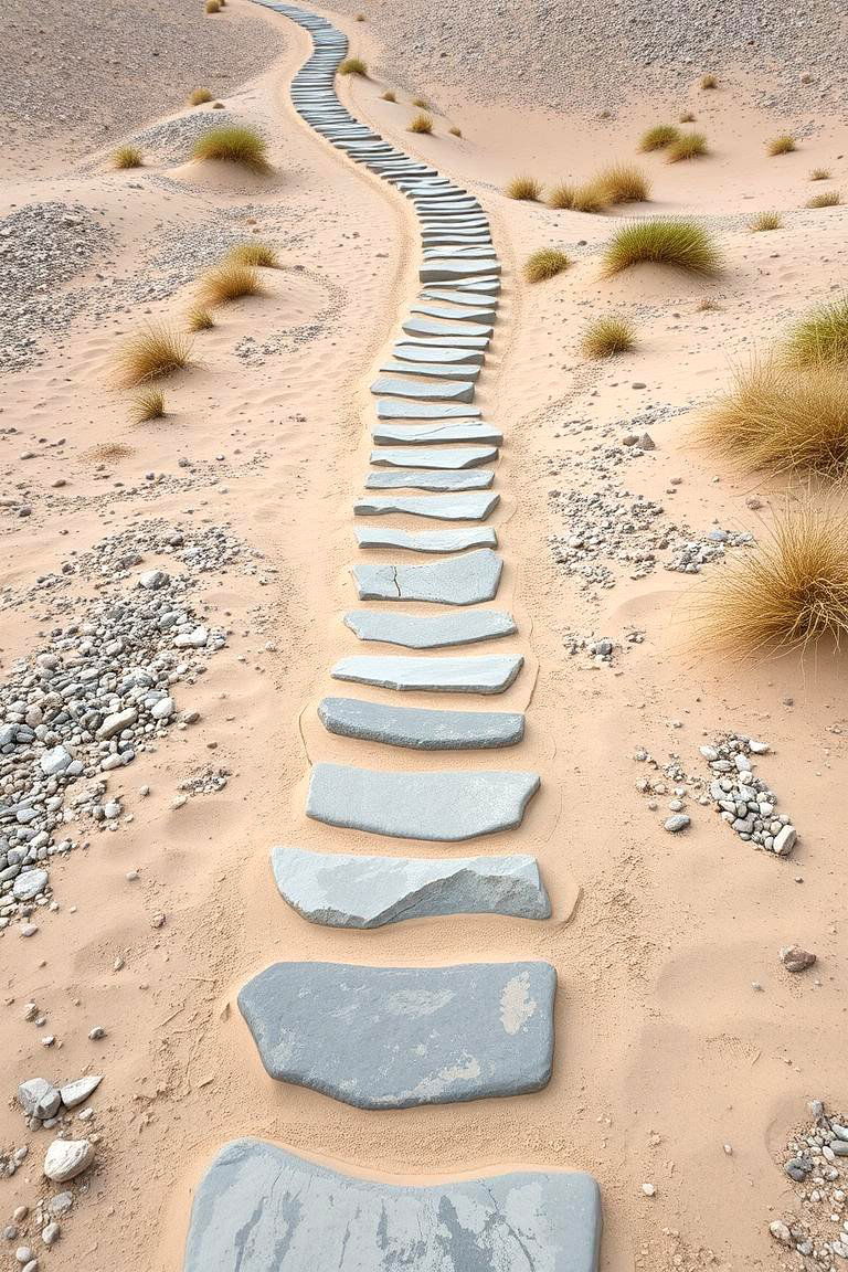 Barren Beauty Pathway - 24 Desert Landscape Ideas