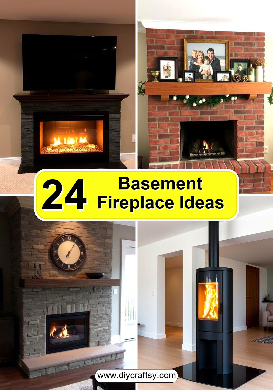 Basement Fireplace Ideas