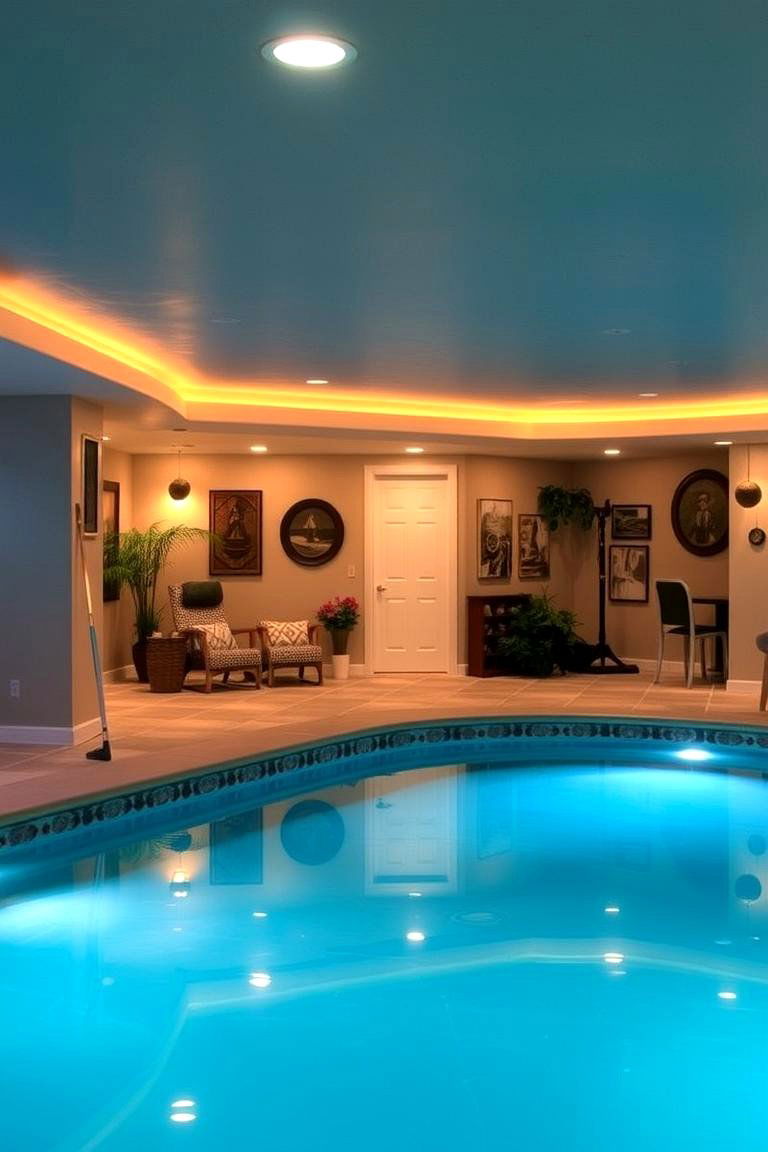 Basement Transformation into Pool Paradise - 24 Indoor Pool Ideas