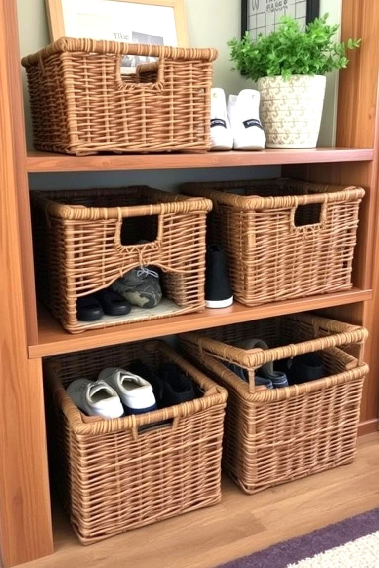 Basket Storage for Shoes - 24 Entryway Shoe Storage Ideas