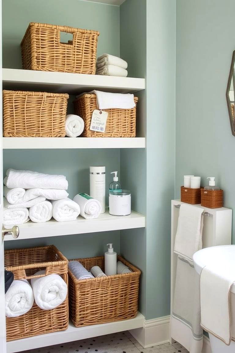 Basket Storage - 24 Bathroom Storage Ideas